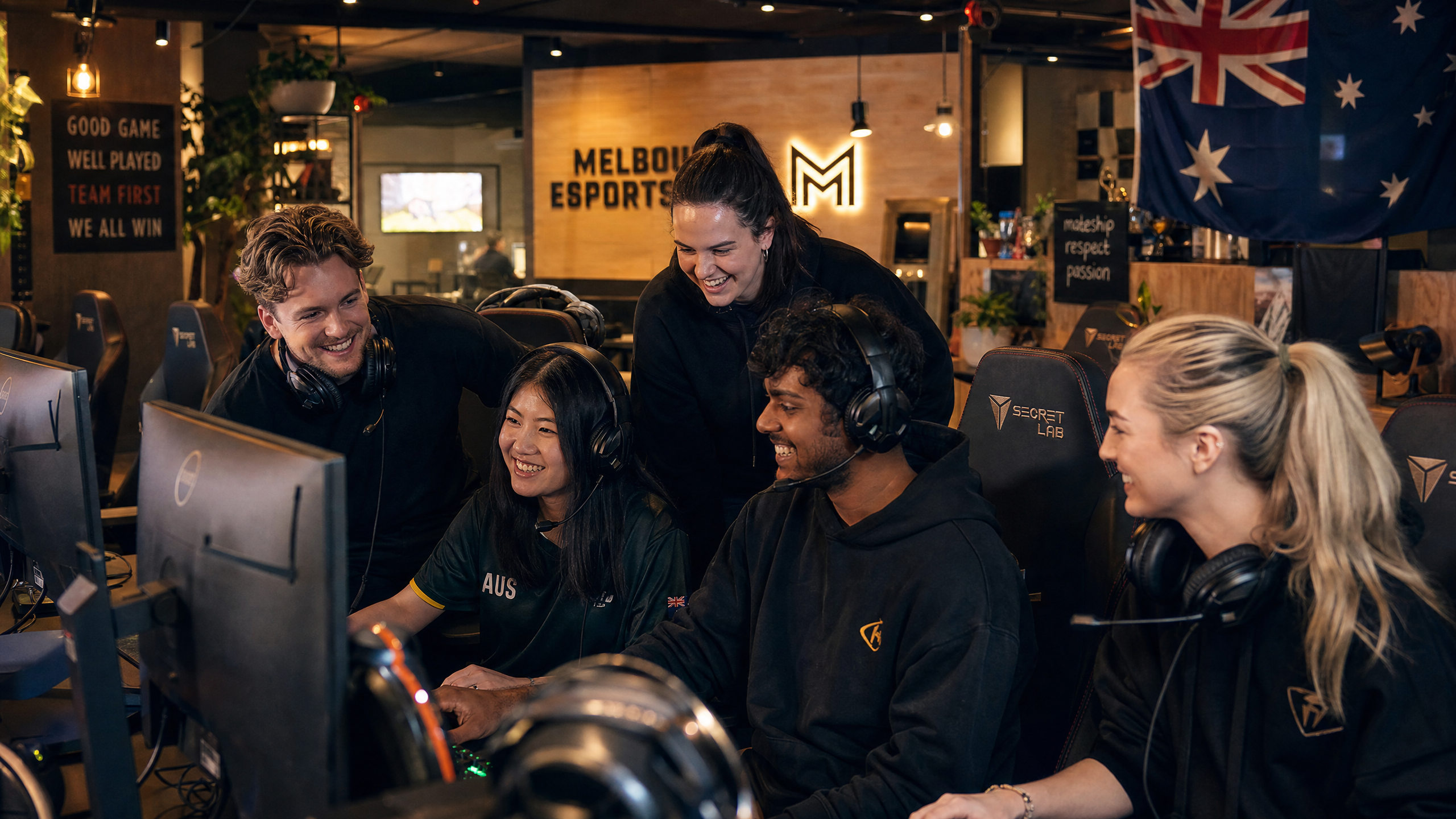 VectorPlay team at Melbourne Esports lounge
